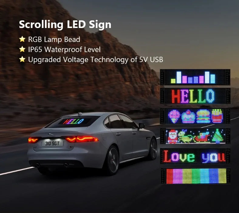 Scrolling Advertising LED Sign USB 5V App Control Logo Ligh