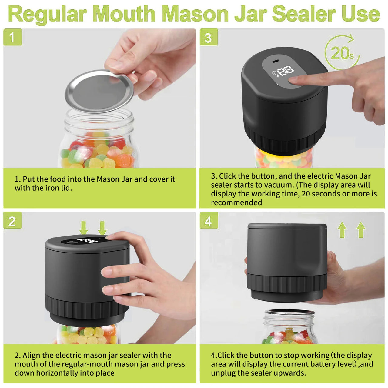 Electric Mason Jar Vacuum.