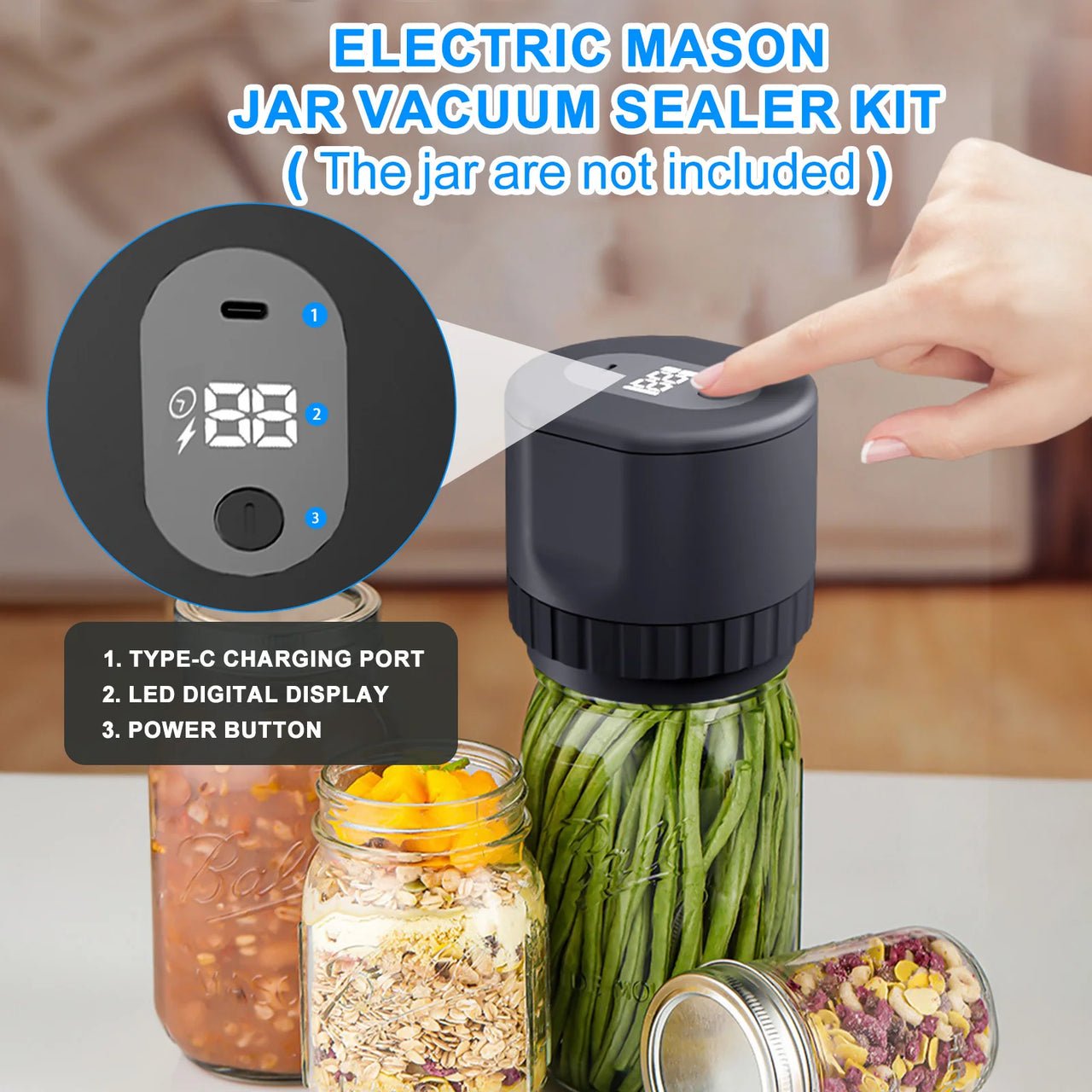 Electric Mason Jar Vacuum.