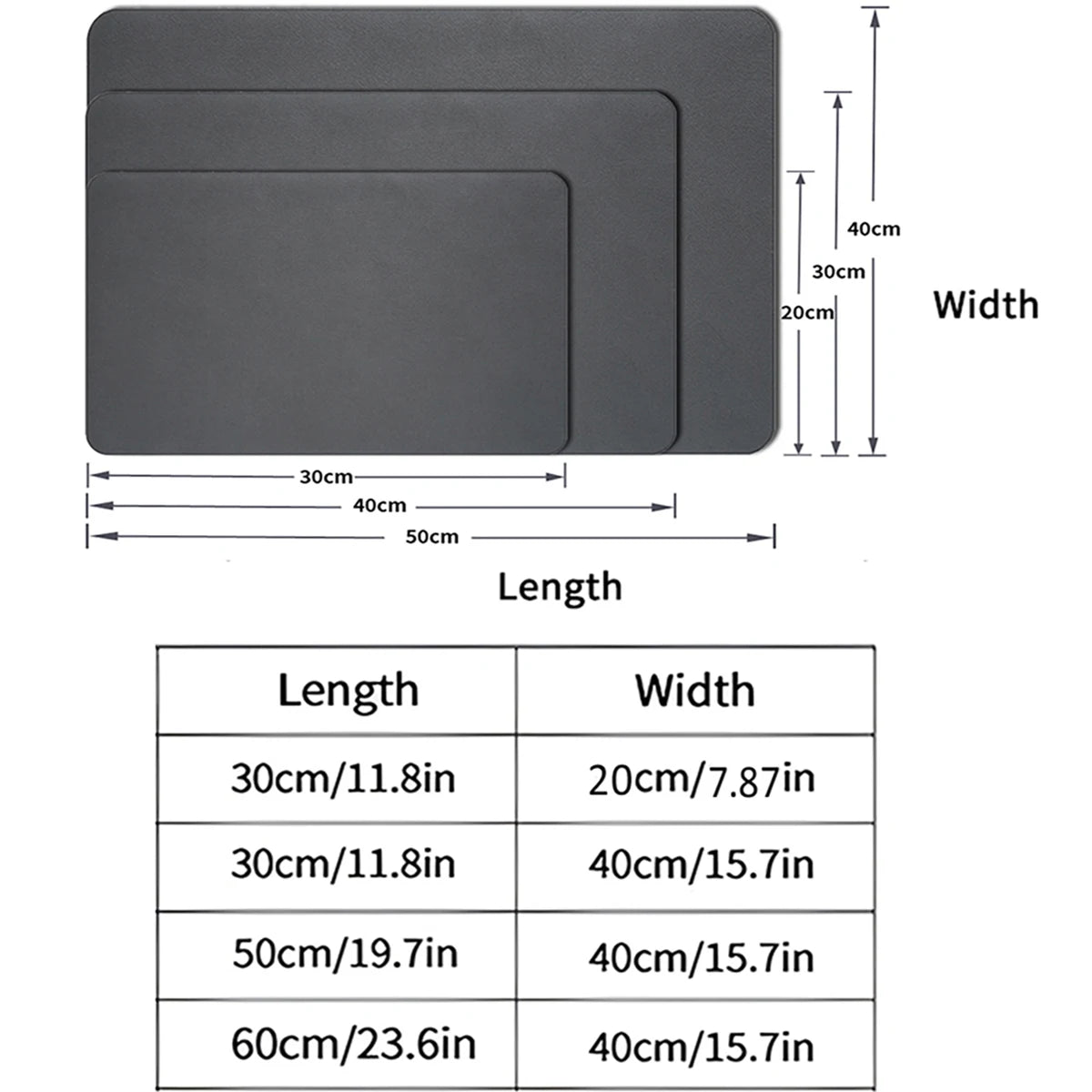 Absorbent Draining Mat.