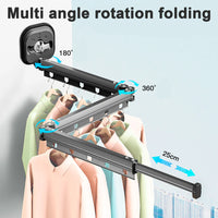 Thumbnail for No Punching Wall Mounted Clothes Hanger Retractable.