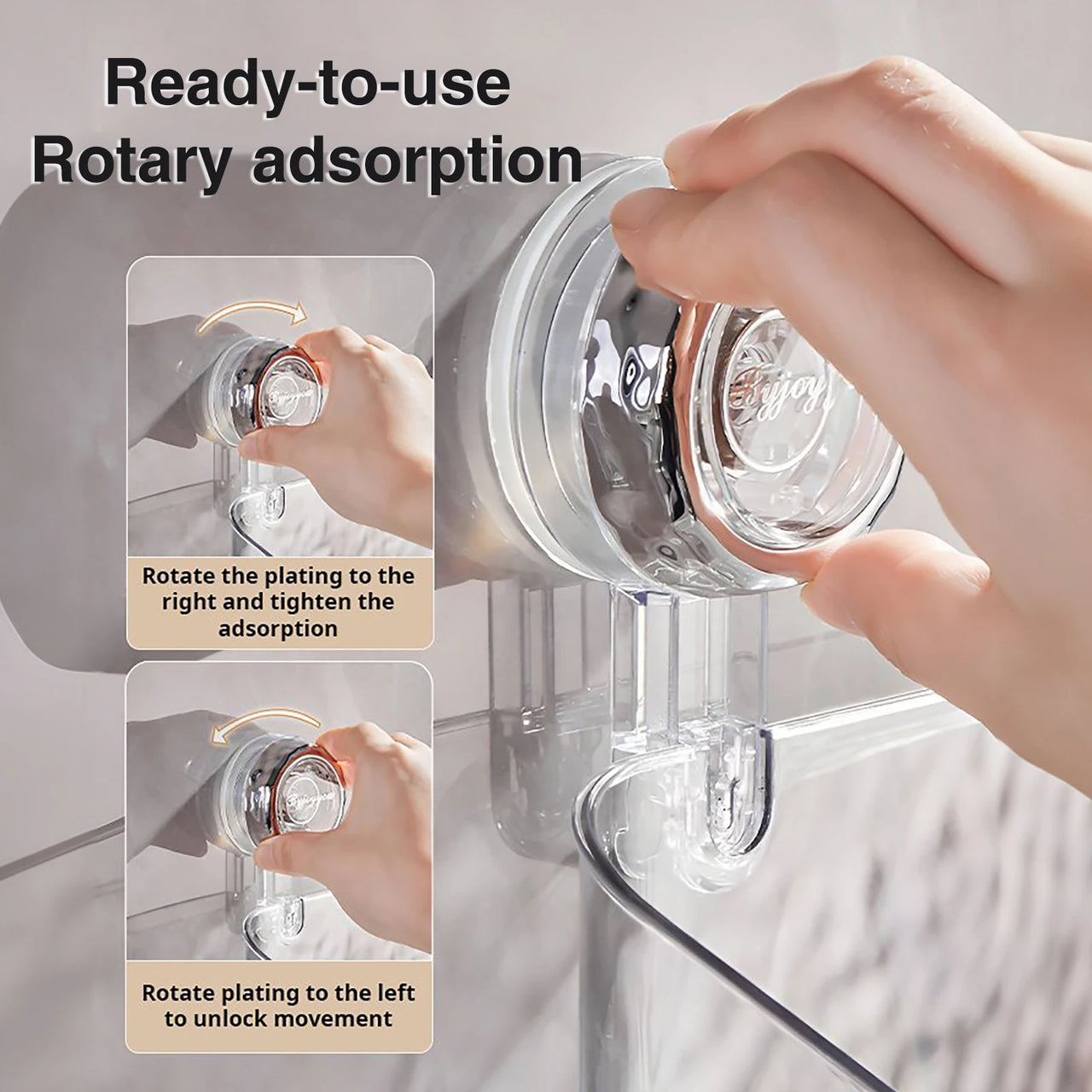 Light Luxury Style Glacier Pattern Suction Cup Shelf